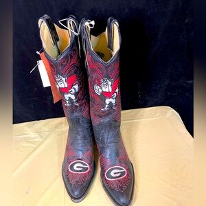 Game Day Georgia Bulldog Cowboy boots! NWT never worn size 5 1/2.